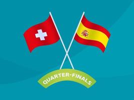 schweiz gegen spanien match vector illustration fußballmeisterschaft 2020