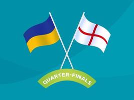 Ukraina vs England Match Vector Illustration Football 2020 Championship