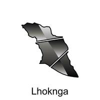 Karte von lhoknga Stadt Logo Design Konzept Illustration Idee Stil eben Vektor Design Vorlage. isoliert auf Weiß Hintergrund