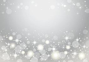 silberner und weißer abstrakter Bokeh-Hintergrund. Weihnachten und Neujahr Urlaub Vektor-Illustration. vektor