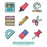 Icon-Sammlung für Schulbedarf