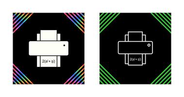 Drucken Sie das Vektorsymbol für Mathematikblätter vektor