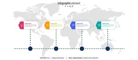 Geschäft Daten Visualisierung Zeitleiste Infografik Symbole entworfen zum abstrakt Hintergrund Vorlage Meilenstein Element modern Diagramm Prozess Technologie Digital Marketing Daten Präsentation Diagramm Vektor