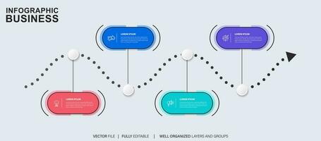 Geschäft Daten Visualisierung Zeitleiste Infografik Symbole entworfen zum abstrakt Hintergrund Vorlage Meilenstein Element modern Diagramm Prozess Technologie Digital Marketing Daten Präsentation Diagramm Vektor