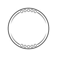 cirkel ram med linje stil illustration vektor
