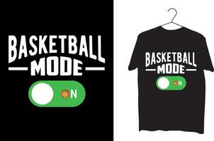 basketboll läge på t-shirt design vektor