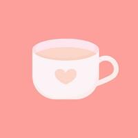 kostenlos kawaii ein Tasse Milch süß Vektor Illustration Kunst im eben Design