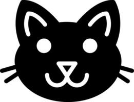 fast ikon för katter vektor