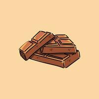 choco bar isolerat bit av schweiz choklad ClipArt ikon. vektor mjölk choklad fyrkant bar smaskigt näring äter. ljuv efterrätt, block av kakao konfektyr mat mellanmål illustration design