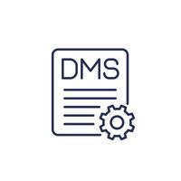 dms Linie Symbol, dokumentieren Verwaltung System vektor