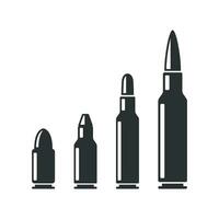 patroner ikon i platt stil. kula ammunition symbol vektor illustration på isolerat bakgrund. ammunition tecken företag begrepp.