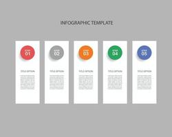 infografisk mall design i 5 alternativ vektor