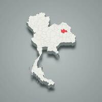 Kalasin Provinz Ort Thailand 3d Karte vektor