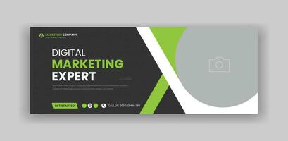 Digital Marketing Agentur Sozial Medien Startseite Banner Vorlage vektor