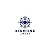 Diamant Kreis Logo Design Vektor