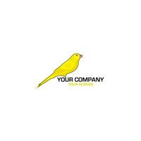 Kanarienvogel Vogel Logo Design Vektor