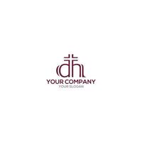 dh Kirche Logo Design Vektor