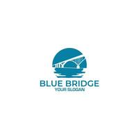 Brücke Blau Logo Design Vektor