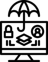 Regenschirm Schutz Symbol Symbol Vektor Bild. Illustration von das Sicherheit schützen Regenschirm Sicherheit Design Bild