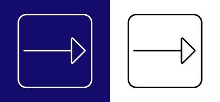 das Wegfindung Symbol ist im das bilden von ein Pfeil zeigen Rechts. verfügbar im zwei Farben. vektor