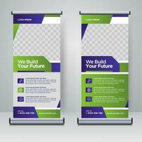 Corporate Rollup- oder X-Banner-Designvorlage vektor