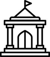 Tempel-Vektor-Icon-Design vektor