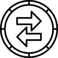 zwei Weg Vektor Symbol Design