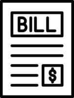 Bill-Vektor-Icon-Design vektor