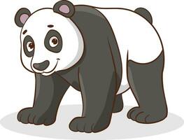 Illustration von ein süß Karikatur Riese Panda auf ein Weiß Hintergrund vektor