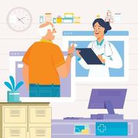 Patienten- und Arzttreffen virtuell über Medizinkonzept