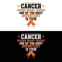 cancer öppnas många dörrar ett av de mest Viktig är din 1 vektor