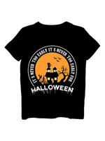 'Lycklig halloween' t-shirt den där firar de magi av detta Semester natt. vektor
