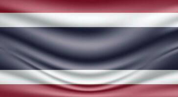 Thailand wellig Flagge Nation Vektor Hintergrund Design