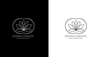 blomma lotus logotyp design vektor mall proffs vektor