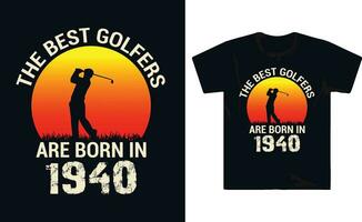 Golf Spieler Golfen T-Shirt Design vektor