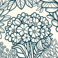 Blume Färbung Seite Vektor. Blume Linie Kunst Weiß Hintergrund, süß Blumen druckbar Färbung Buchseite, Vektor Blume Seite zum Färbung, Gliederung Magnolie