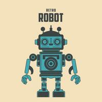 Roboter retro Vektor Lager Illustration