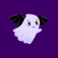 Karikatur süß Halloween kawaii Geist, Vampir Boo vektor