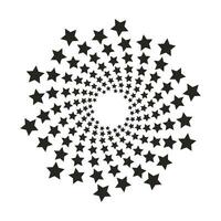 spiral grafisk bakgrund med vinka stjärna etiketter vektor