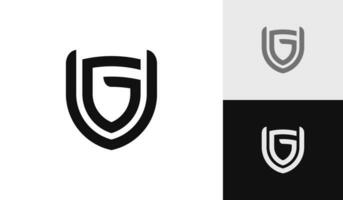 brev gu första monogram logotyp design vektor