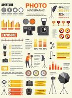 fotobanderoll med infografiska element vektor