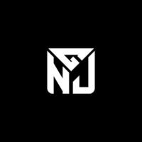 gnj Brief Logo Vektor Design, gnj einfach und modern Logo. gnj luxuriös Alphabet Design