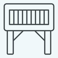 Symbol falten Tisch. verbunden zu Camping Symbol. Linie Stil. einfach Design editierbar. einfach Illustration vektor