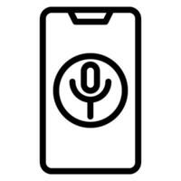 Symbol für die Audiorecorder-Linie vektor