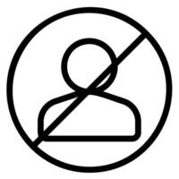 verboten Linie Symbol vektor