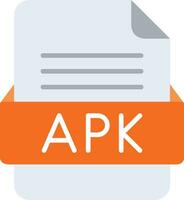 apk Datei Format Linie Symbol vektor