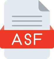 asf Datei Format Linie Symbol vektor