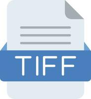 tIFF fil formatera linje ikon vektor