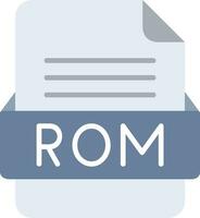 Rom Datei Format Linie Symbol vektor