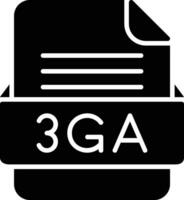 3ga Datei Format Linie Symbol vektor